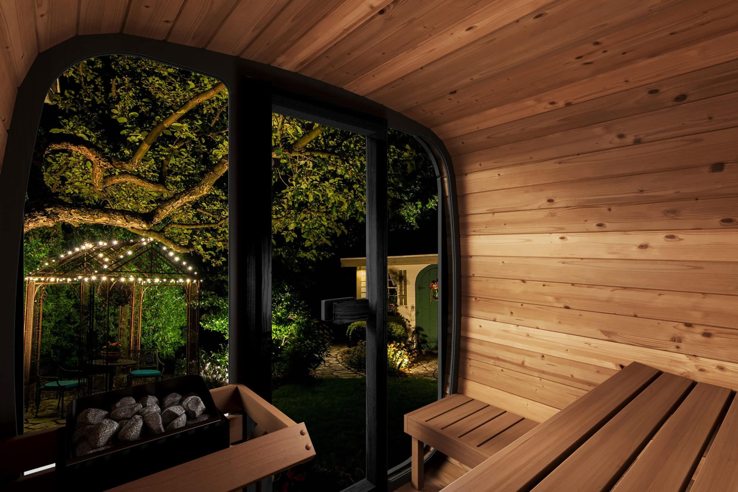 Interior SaunaLife Cube Sauna Kit