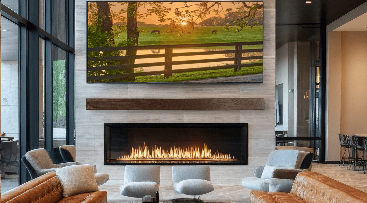 Linear Fireplace