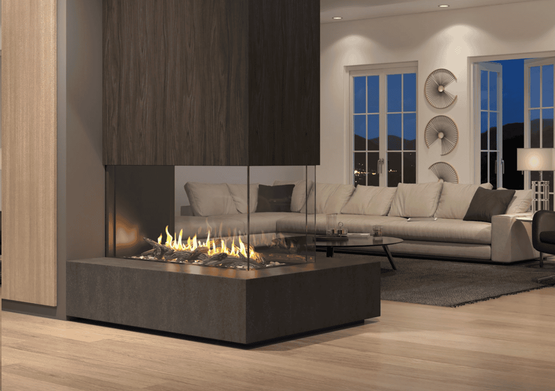 Multi-Sided Fireplace