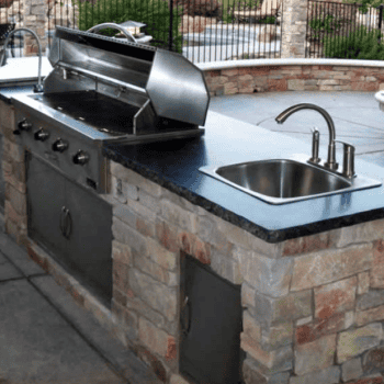 Outdoor Kitchen Island with Sink