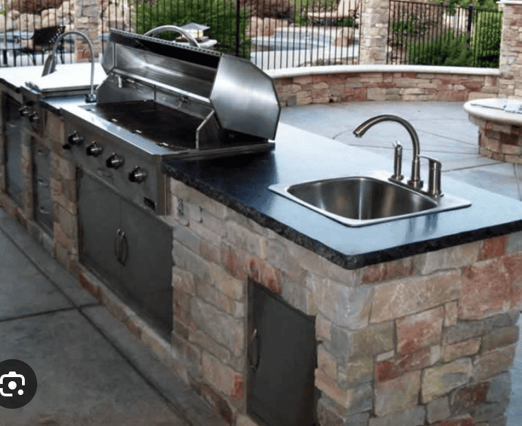 Outdoor Kitchen Island with Sink