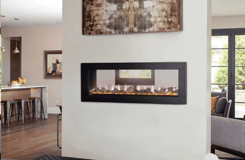 See Through Electric Fireplace