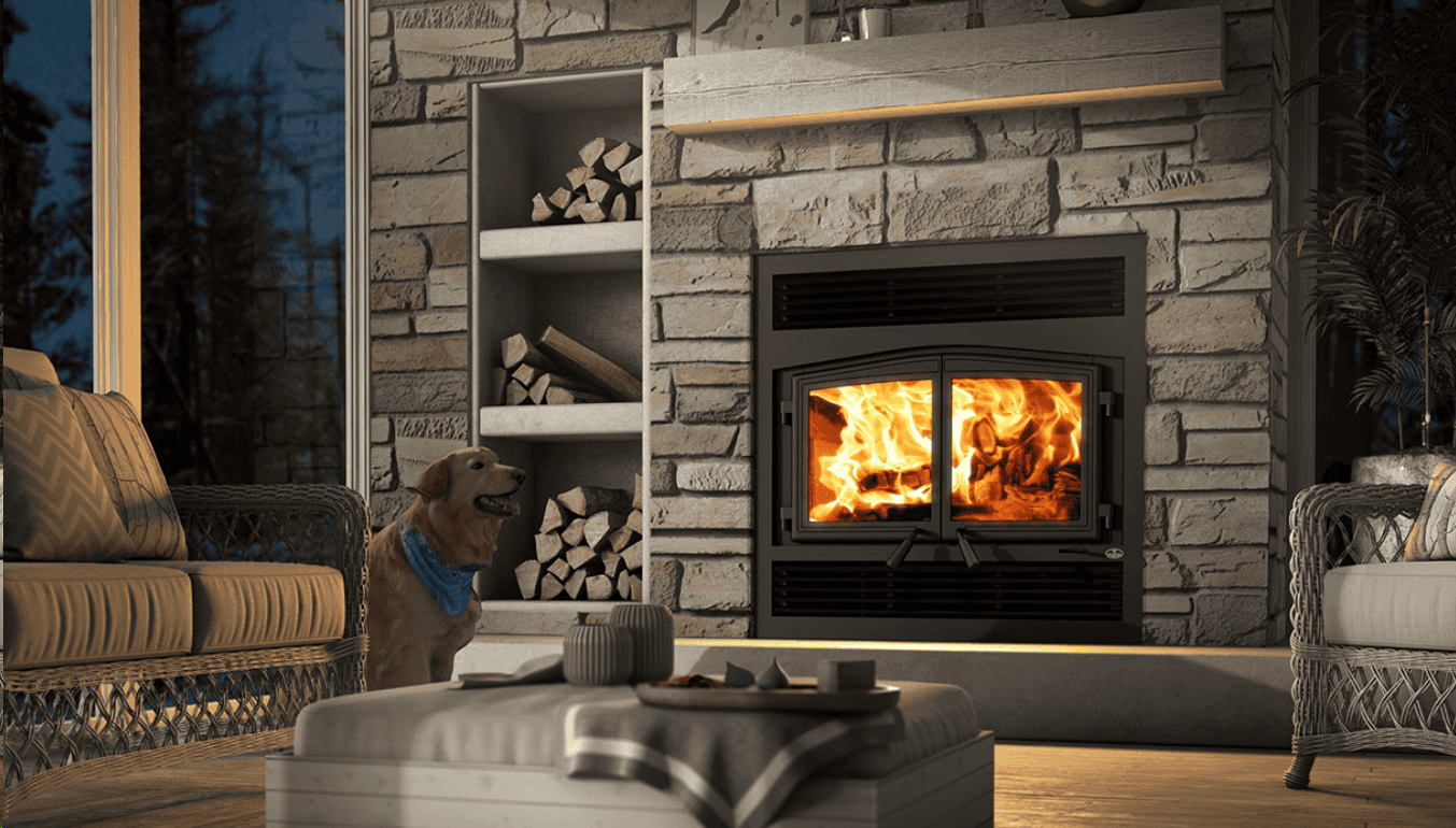 Wood Burning Indoor Fireplace