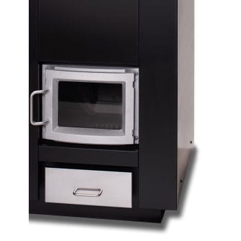 Narvi 30/50 Wood-Burning Sauna Stove, Up to 50kW Door and Drawer