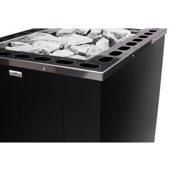 Narvi 30/50 Wood-Burning Sauna Stove, Up to 50kW Front Edge