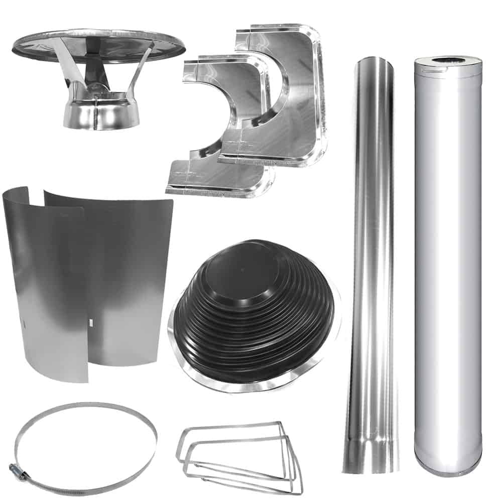 Chimney Kit Package for Wood Burning Sauna Heater Harvia WHP1000500