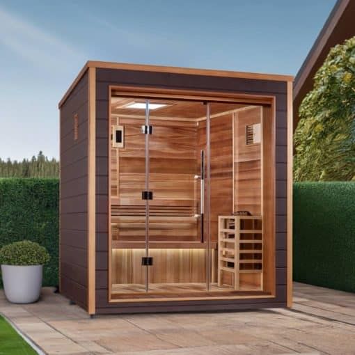 Golden Designs Drammen 3 Person Outdoor Traditional Sauna