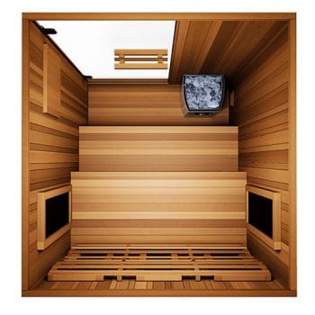 Finnmark FD-4 2 Person Infrared & Steam Sauna Combo Floor Plan