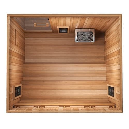 Finnmark FD-5 4-Person Infrared & Traditional Steam Sauna Floor Plan