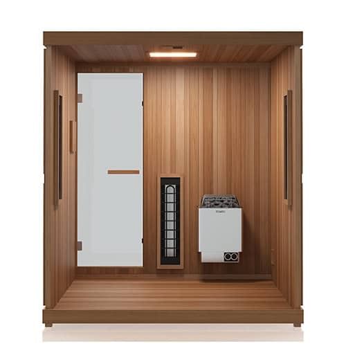 Finnmark FD-5 4-Person Infrared & Traditional Steam Sauna Interior Front