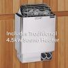 Finnmark FD-5 4-Person Infrared & Traditional Steam Sauna Traditional Heater