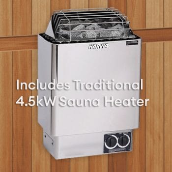 Finnmark FD-5 4-Person Infrared & Traditional Steam Sauna Traditional Heater