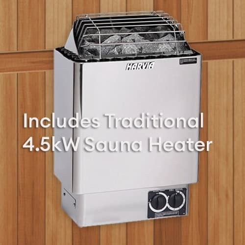 Finnmark FD-5 4-Person Infrared & Traditional Steam Sauna Traditional Heater