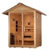 Golden Designs Carinthia 3 Person Hybrid Outdoor Sauna – Canadian Hemlock side 2