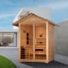 Golden Designs Carinthia 3 Person Hybrid Outdoor Sauna – Canadian Hemlock