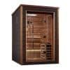 Golden Designs Narvik 2 Person Outdoor-Indoor Traditional Sauna – Canadian Red Cedar Interior side