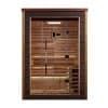 Golden Designs Narvik 2 Person Outdoor-Indoor Traditional Sauna – Canadian Red Cedar Interior front