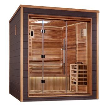 Golden Designs Drammen 3 Person Outdoor Traditional Sauna side