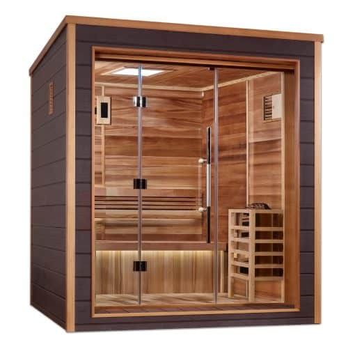 Golden Designs Drammen 3 Person Outdoor Traditional Sauna side