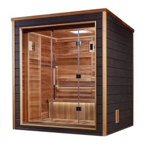 Golden Designs Drammen 3 Person Outdoor Traditional Sauna side
