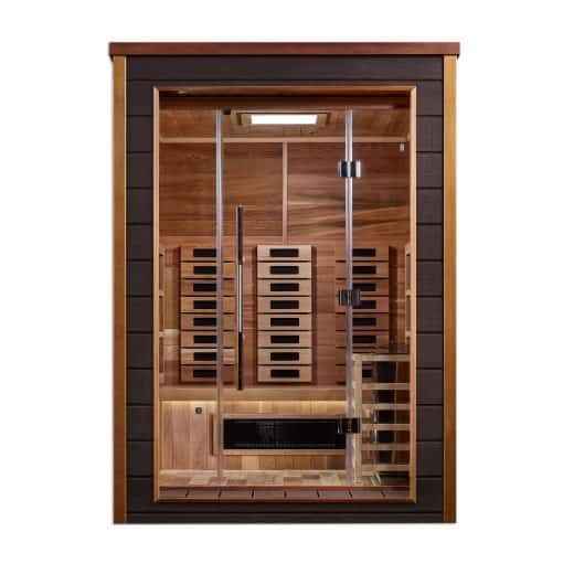 Golden Designs Nora 2 Person Outdoor-Indoor Hybrid Full Spectrum Sauna