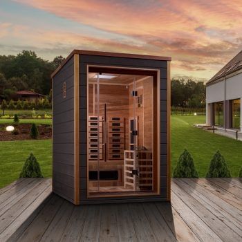 Golden Designs Nora 2 Person Outdoor-Indoor Hybrid Full Spectrum Sauna