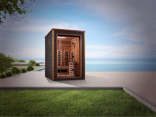 Golden Designs Nora 2 Person Outdoor-Indoor Hybrid Full Spectrum Sauna