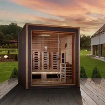 Golden Designs Visby 3 Person Outdoor & Indoor Hybrid Sauna