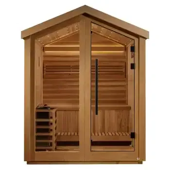 Golden Designs Savonlinna 3 Person Outdoor Traditional Sauna Front