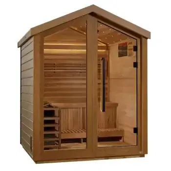Golden Designs Savonlinna 3 Person Outdoor Traditional Sauna Side