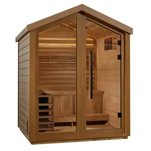 Golden Designs Savonlinna 3 Person Outdoor Traditional Sauna Side