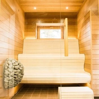 HUUM Drop Electric Sauna Heater In Modern Sauna