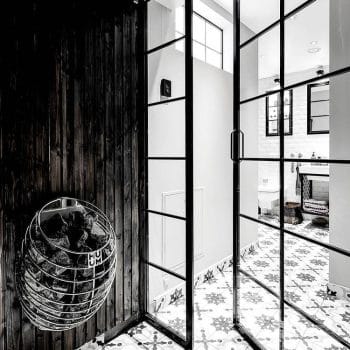 HUUM Drop Electric Sauna Heater Package Black and White