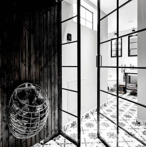 HUUM Drop Electric Sauna Heater Package Black and White