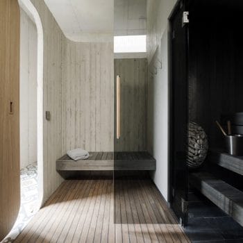 HUUM Drop Electric Sauna Heater Package In Sauna