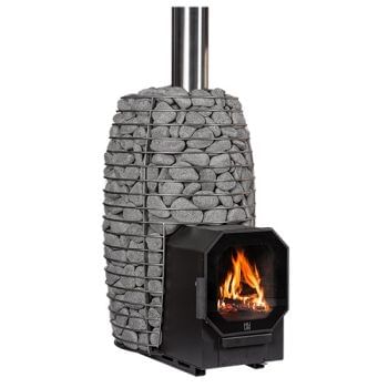 HUUM Hive Flow LS Wood-Burning Sauna Stove with Firebox Extension 9.8kW