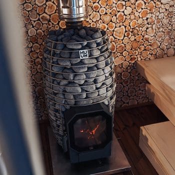 HUUM Hive Flow Mini Wood-Burning Sauna Stove 8.5kW In Sauna
