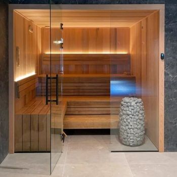 HUUM Hive Mini Electric Sauna Heater Package In Sauna