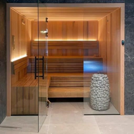 HUUM Hive Mini Electric Sauna Heater Package In Sauna