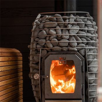 HUUM Hive Wood 17 Wood-Burning Sauna Stove In Sauna