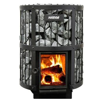 Harvia GreenFlame Series Legend 240 15.9kW Wood Sauna Stove Front