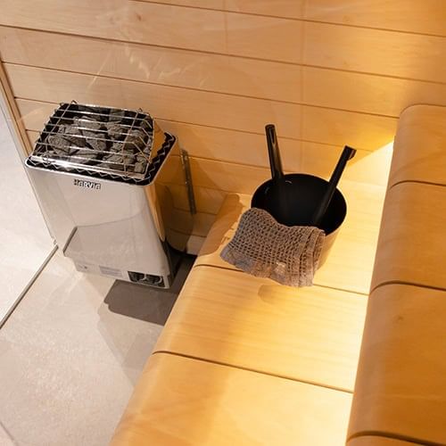 Harvia KIP B Electric Sauna Heater with Built-in Controls and Bucket