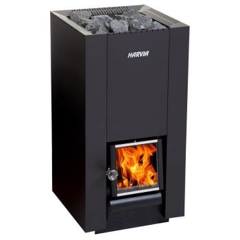 Harvia Linear Series 28 Black 22kW Wood Sauna Stove WK280C