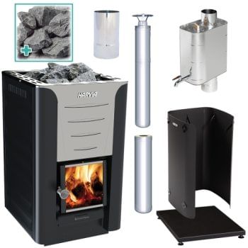 Harvia PRO Series 20 24kW Wood Sauna Stove Package