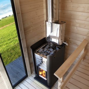 Harvia Pro 36 31kW Sauna Wood Burning Stove With Water Heater