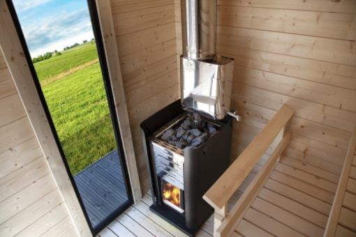 Harvia Pro 36 31kW Sauna Wood Burning Stove With Water Heater