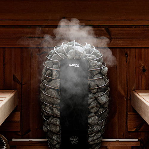 Harvia Spirit Sauna Heater In Use