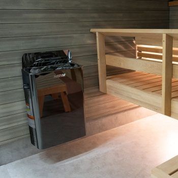 Harvia The Wall SW Electric Sauna Heater Black Stain In Sauna