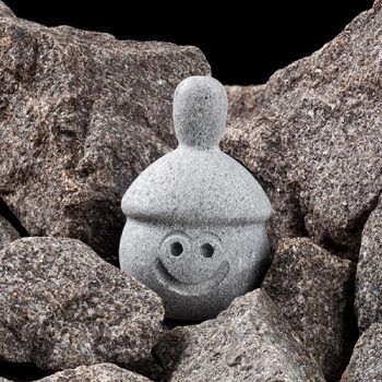 Hukka Decorative Sauna Stone "Elli" Sauna Elf with Handle Hat