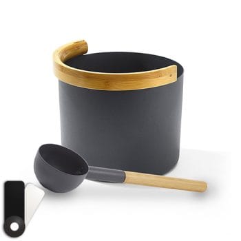 Sauna Bucket with curved handle and Ladle